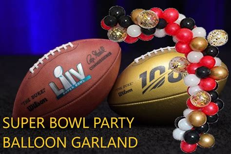 Super Bowl Party Balloon Garland Team Colors Theme Etsy