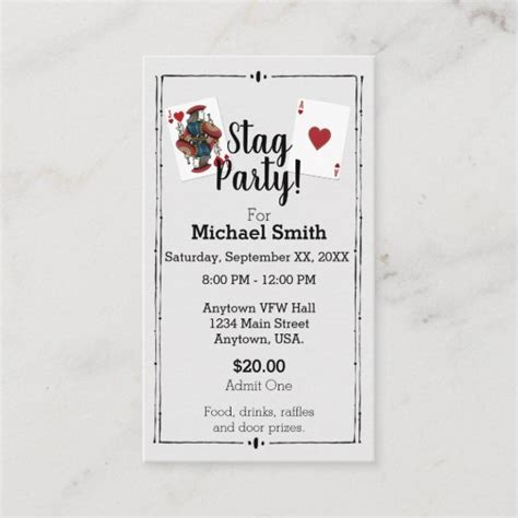 Stag Party Tickets Templates
