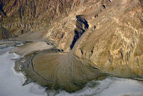 Aerial View Of Alluvial Fan Death Valley National Park