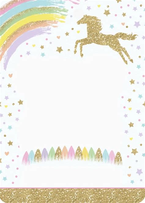 8 Magical Unicorn Birthday Invitations Kitty Baby Love