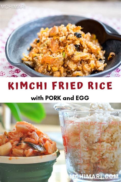 Kimchi Fried Rice Kimchi Bokkeumbap Recipe Kimchi Fried Rice