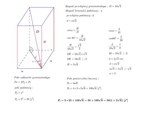 Prosz Na Dzi Daje Naj Oblicz Pole Powierzchni Ca Kowitej