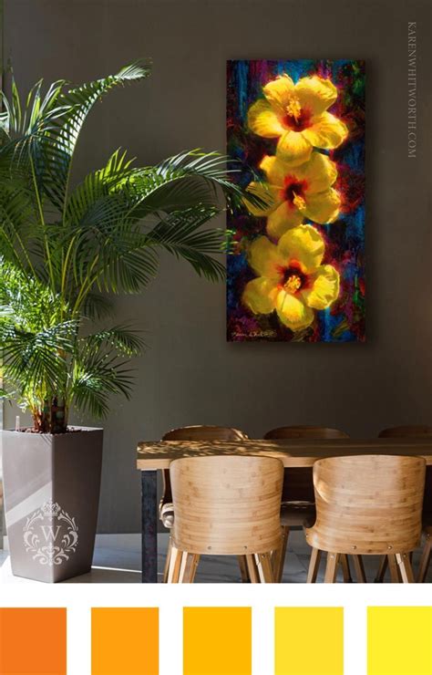 2020 Tropical Color Home Decor Ideas Orange And Yellow Color Palettes