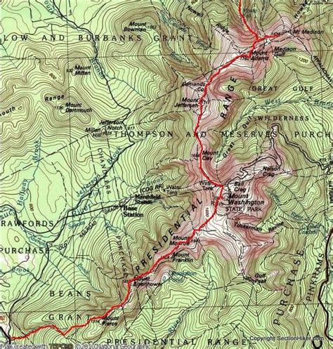 Atlases And Maps Amc White Mountains Trail Map 1 Presidential Range