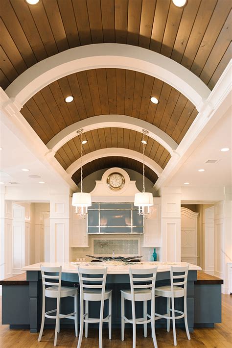 The newly installed coffered ceiling seen here has transformed a basketball court into a comfortable parish hall for this pennsylvania church. Inspiring Family Home Interiors - Home Bunch Interior ...