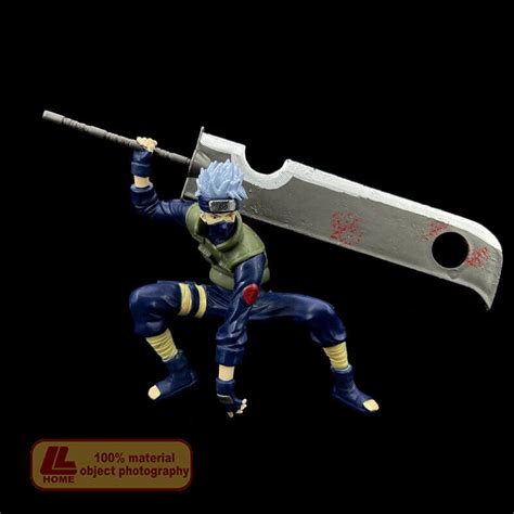 Anime Ninja Shippuden Hatake Kakashi Zabuza Sword Figure Statue Toy