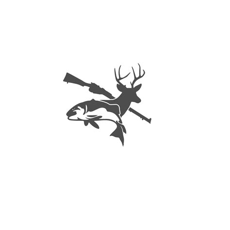 Fish Deer Gun Hunting Fishing Free Svg File Svg Heart