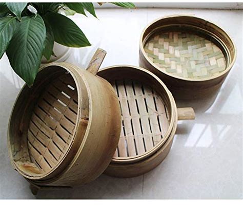 Real Bamboo Steamer Basket 121314 Inch Classic Cooks Pantry