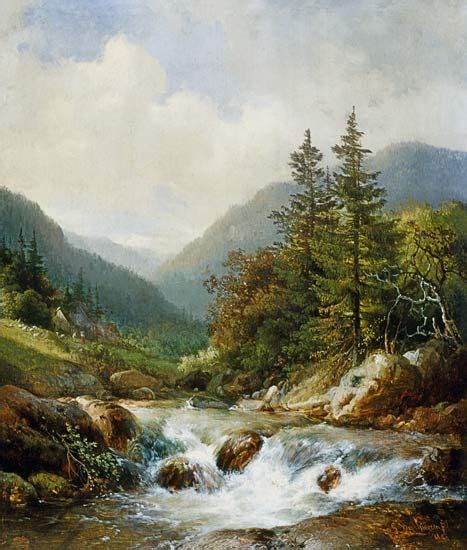 Mountain Stream Hendrick Van Sande Backhuyzen As Art Print Or Hand