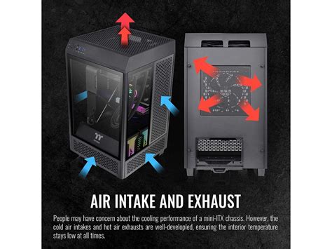 Thermaltake Tower 100 Black Edition Tempered Glass Type C Usb 31 Gen