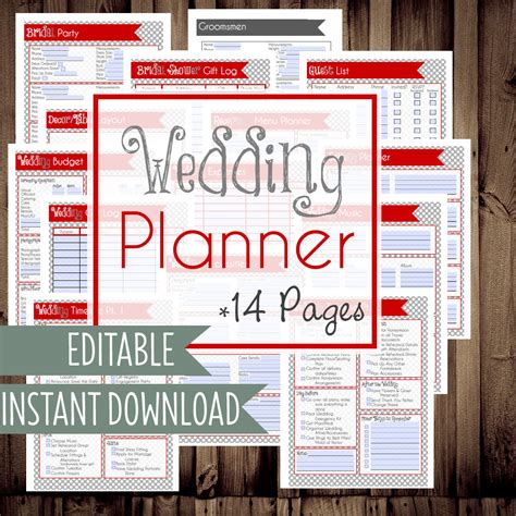 Wedding Planner Printables
