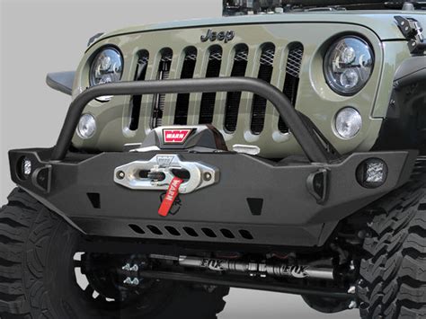 Jcr Offroad Crusader Front Mid Width Bumper With Center Hoop Textured
