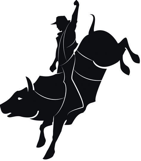 Bull Riding Vector Graphics Clip Art Rodeo Cowboy Roping Decal Png