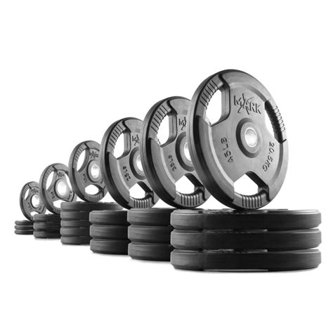 Xmark Rubber Coated Tri Grip Olympic Plate Weights 510 Lb Set
