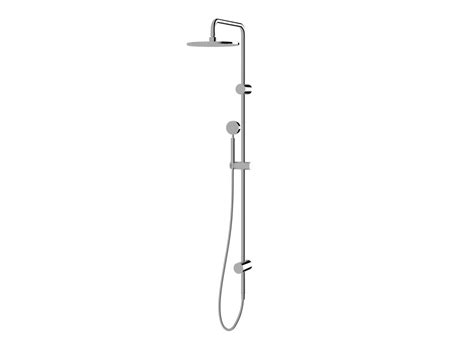 Milli Mood Edit Twin Rail Shower With Top Rail Water Inlet Chrome 3