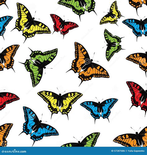 Butterfly Seamless Pattern Background Vector Stock Vector