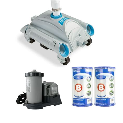 Intex Auto Pool Vacuum Cleaner Cartridge Filter Pump And Type B Filter