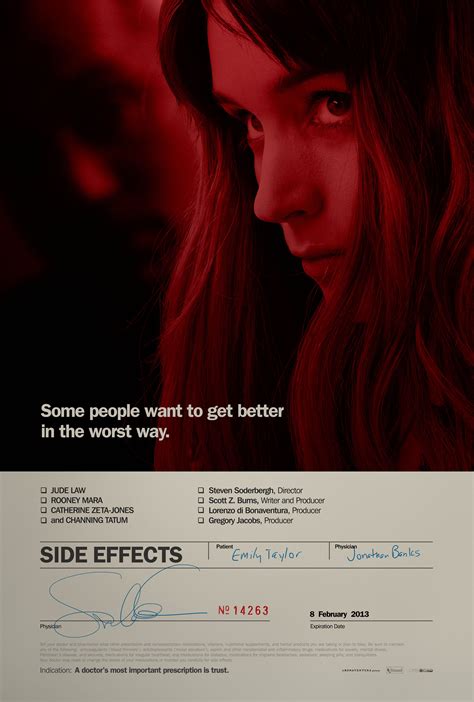 Side Effects Teaser Poster Steven Soderberghs Final Theatrical