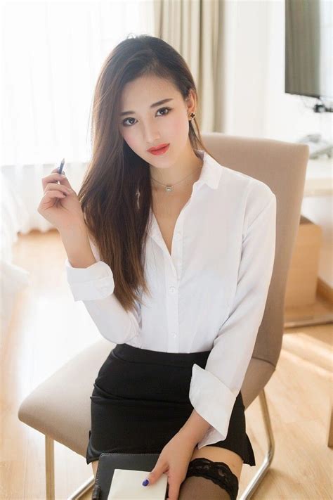 2pcs Woman Girls Slim Teacher Secretary Uniform Outfits White Blouse