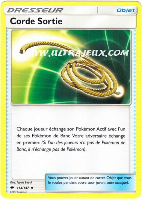 Corde Sortie 114 R178 Carte Pokémon Cartes à Lunité Français