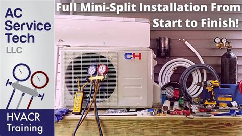 Full Installation Of Mini Split Ductless Unit Step By Step Youtube