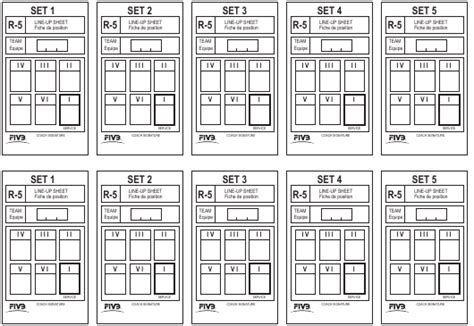 Fiv3 Volleyball Line Up Sheets Download Printable Pdf