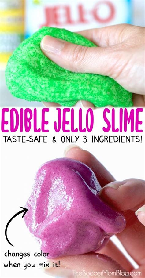 Edible Jello Slime Recipe The Original Only 3 Ingredients