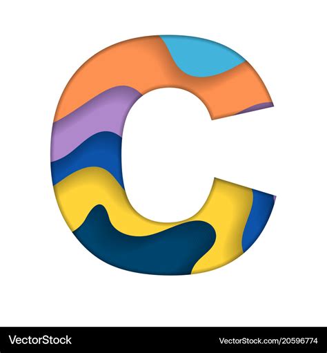 Colorful Letter C Royalty Free Vector Image Vectorstock