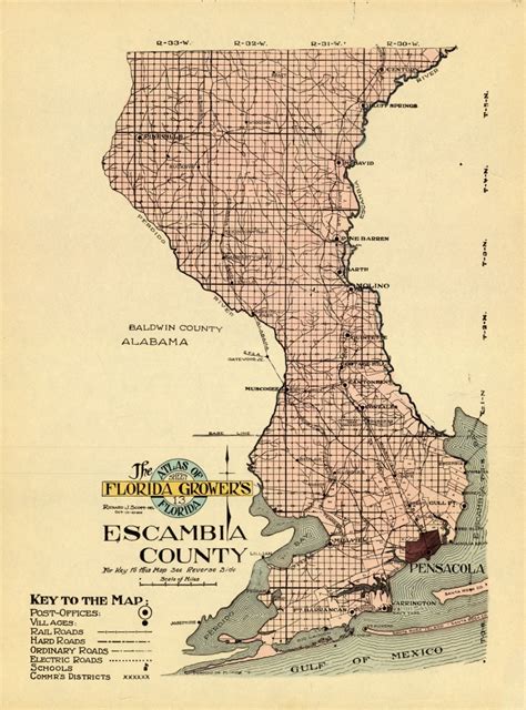 Map Of Escambia County Florida Free Printable Maps