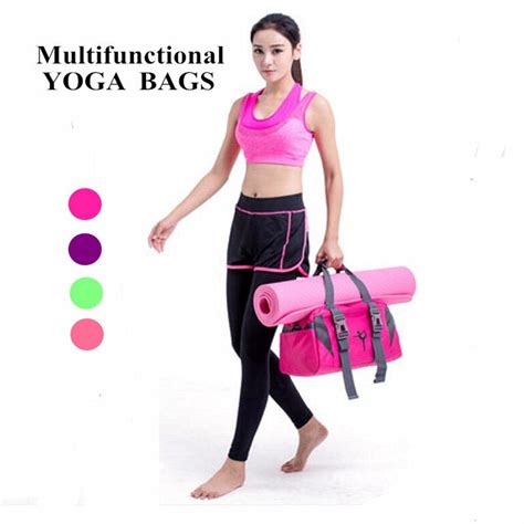 Multi Function Four Color Nilon Yoga Mat Bags Sport Waterproof Backpack