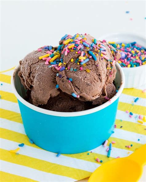 No Churn Chocolate Ice Cream Recipe With Sprinkles Ice Cream