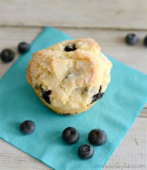 In the bowl of an electric mixer fitted with the paddle attachment, cream the butter and sugar until light and fluffy. Sour Cream Blueberry Muffins - Creations by Kara