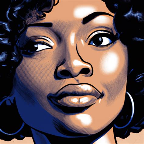 Beautiful Intricate Hot Retro Dark Skinned Girl Detailed Portrait Illustration In The Style Of
