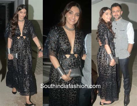 Sonam Kapoor In Black Dress 2018 South India Fashion