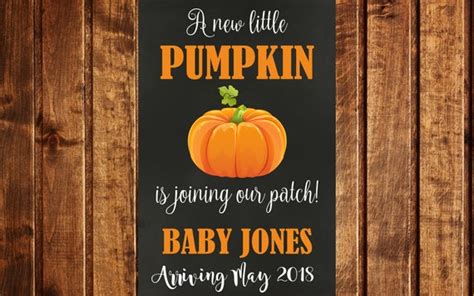 Fall Pregnancy Announcement Sign Printable Fall Baby Etsy