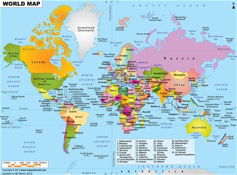 World Map Image With Country Names United States Map