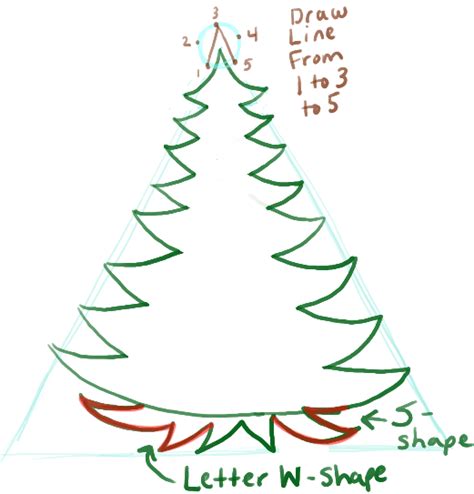 These seven lines are placed in positions that will help you draw the points of the tree. How to Draw a Christmas Tree with Gifts & Presents Under ...