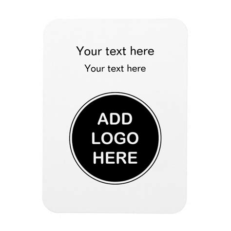 Business Add Your Logo Magnets Zazzle