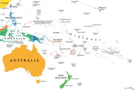 Oceania Political Map
