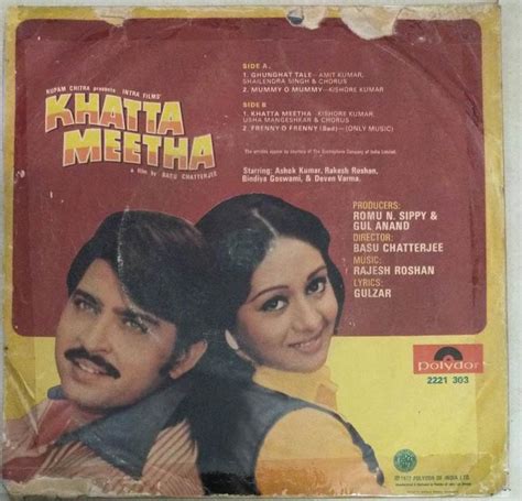 Khatta Meetha Hindi Film Ep Vinyl Record By Rajesh Roshan Hindi