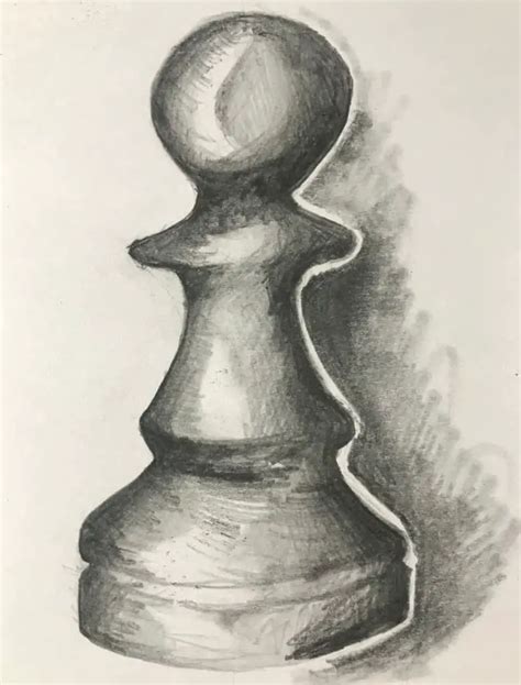 How To Draw A Chess Piece Improve Drawing