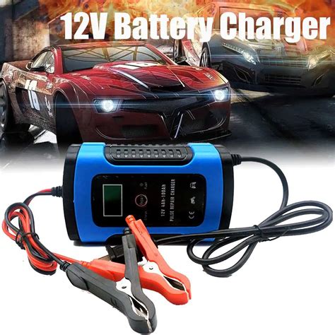 12v 6a Lcd Smart Fast Car Battery Charger For Auto Motorcycle Lead Acid
