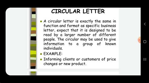 Circular Letter Youtube