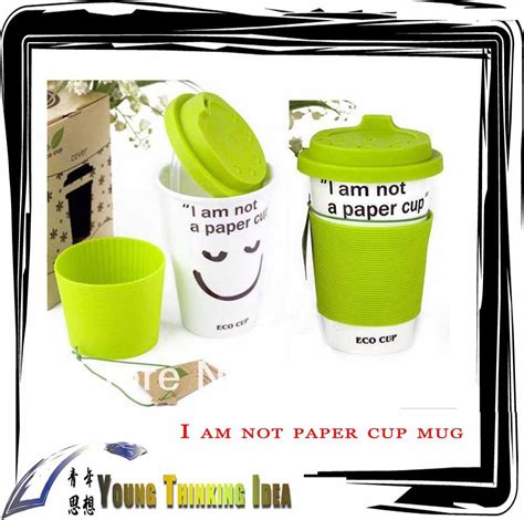 I Am Not A Paper Cup Ceramic Mug With Cup Lid Creative Gifts Wholesale