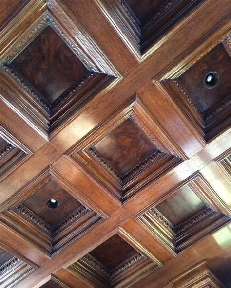 Check Coffered Ceiling Design In A Saddle River Study Featuring Custom