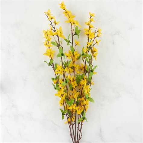This gorgeous flowering shrub is a bush that produces large, fragrant flowers with intense pink color. Yellow Artificial Forsythia Bush - Bushes + Bouquets ...