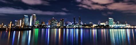 London Skyline At Night Dual Screen Wallpaper Triple Monitor