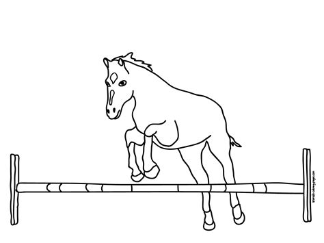 4 Jumping Horse Printable Coloring Sheet For Kids