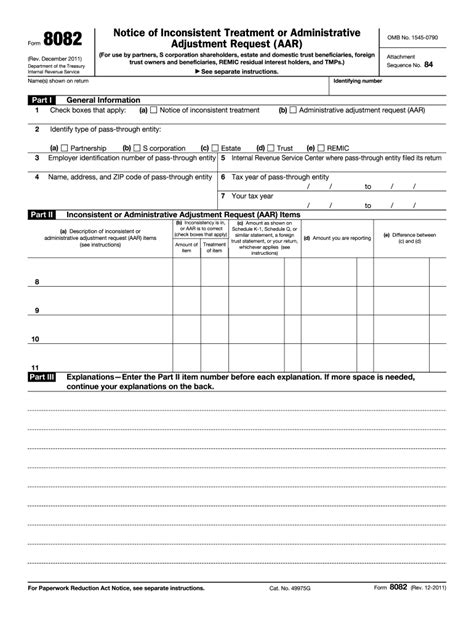 2011 Form Irs 8082 Fill Online Printable Fillable Blank Pdffiller