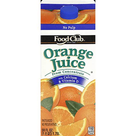 Food Club Orange Juice 59 Oz Shop The Markets